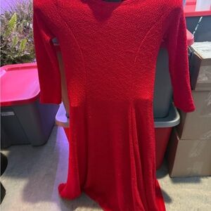 Elegant Red Long Sleeve Dress p24
